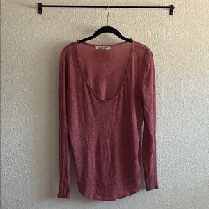 We The Free Mauve Long Sleeve Top